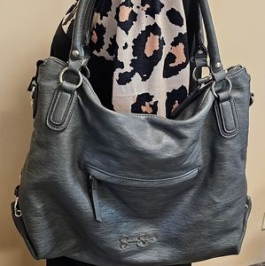 Jessica Simpson Grey Leather Purse